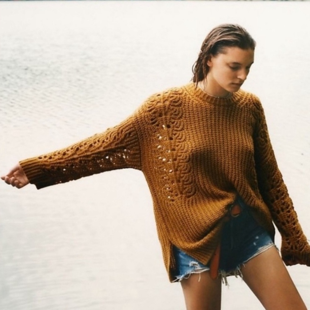EUC Anthropologie Pilcro Devenne Chunky Pullover Sweater Size XS
